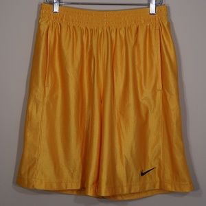 Solid Yellow Basketball Shorts